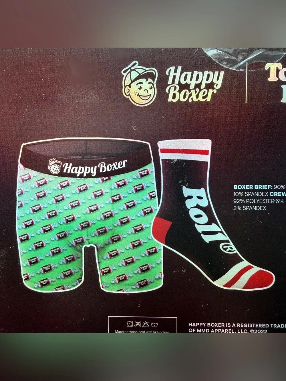 Tootsie Roll Boxer Briefs Socks Gift Set Mens Large Candy Gift